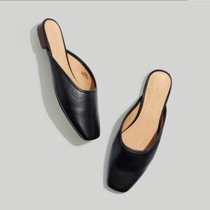 Madewell Black Leather Mules